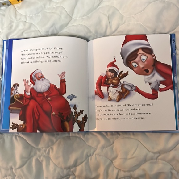 Holiday book elf pets a reindeer tradition by Shanda a bell elf on the shelf - Picture 7 of 7